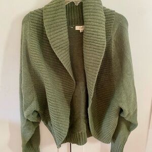 Elan Sage Green Shawl Collar Cardigan